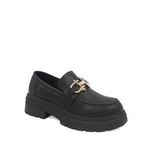 Qupid Buckle Platform Loafers